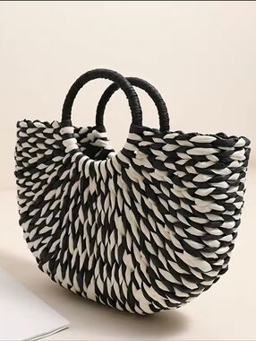 Woven Raffia Straw Bag, New